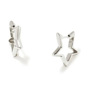Kendra Scott Star "Huggie" Earrings in Silver.